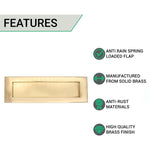 Victorian Letter Plate - 355x115mm - Polished Brass - tradefit - 3