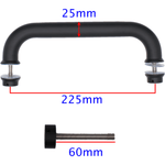 Pull Handle - Bolt Fixed - 225x25mm - Black - tradefit - 2