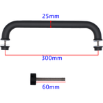 Pull Handle - Bolt Fixed - 300x25mm - Black - tradefit - 3