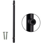 T - Bar Cupboard Dee Handle 348x12mm 288mm Centres Matt Black - tradefit - 3