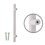 T - Bar Cupboard Dee Handle 348x12mm 288mm Centres Matt White - tradefit - 5