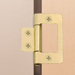 Steel Flush Cabinet Hinges - 40mm - Brass Plated - Pair - EXCLUDING Screws - tradefit - 7