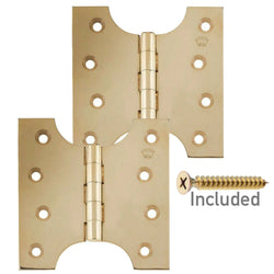 Parliament Hinge - 102x102x4mm - Polished Brass - tradefit