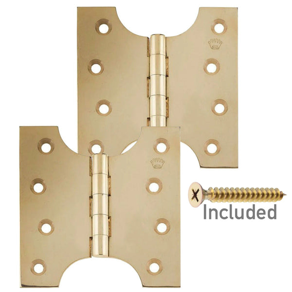 Parliament Hinge - 102x102x4mm - Polished Brass - tradefit - Featured Image