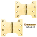 Parliament Hinge - 102x124x4mm - Polished Brass - tradefit - 1