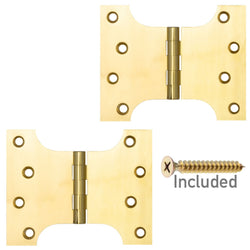 Parliament Hinge - 102x124x4mm - Polished Brass - tradefit