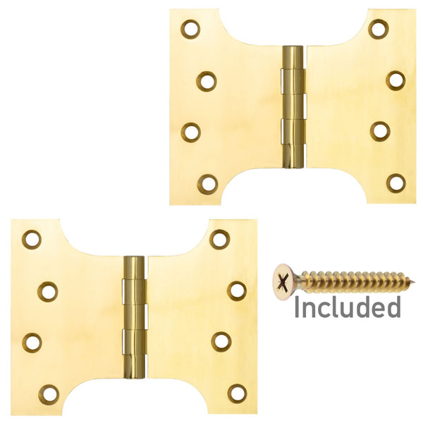 Parliament Hinge - 102x124x4mm - Polished Brass - tradefit - Featured Image