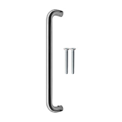 Bolt Fix Pull Handle - 300mm x 19mm - Polished Stainless Steel - tradefit