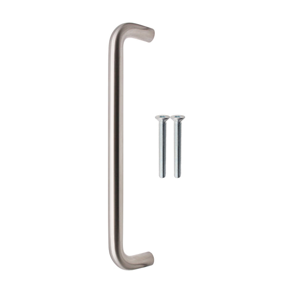 Light Duty Bolt Fix Pull Handle - 300mm x 19mm - Satin Stainless Steel - tradefit - Featured Image