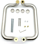 Entrance Cranked Pull Handles - Back to Back Fix - 425 x 32mm - 316 Satin Stainless Steel - tradefit - 4