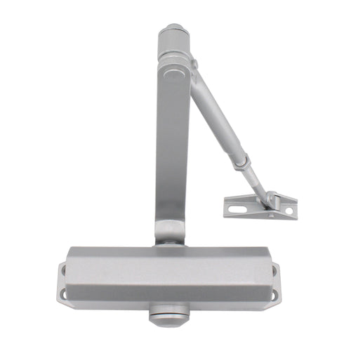 Fire Door Closer - Fixed Power Size 3 - Door Weight To 60kg - CE Marked - Silver - Standard Duty