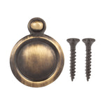 Victorian Keyhole Covered Escutcheon for Front Doors - 34mm - Antique Brass - tradefit - 6