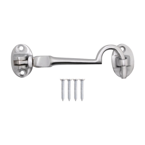 Heavy Duty Silent Cabin Hook And Eye - 152mm - Satin Chrome - tradefit - Featured Image