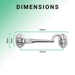 Heavy Duty Silent Cabin Hook And Eye - 102mm - Satin Chrome - tradefit - 4