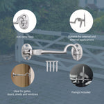 Heavy Duty Silent Cabin Hook And Eye - 102mm - Satin Chrome - tradefit - 3