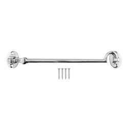 Heavy Duty Silent Cabin Hook And Eye - 250mm - Polished Chrome - tradefit