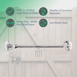 Heavy Duty Silent Cabin Hook And Eye - 250mm - Polished Chrome - tradefit - 2
