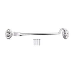 Heavy Duty Silent Cabin Hook And Eye - 300mm - Satin Chrome - tradefit