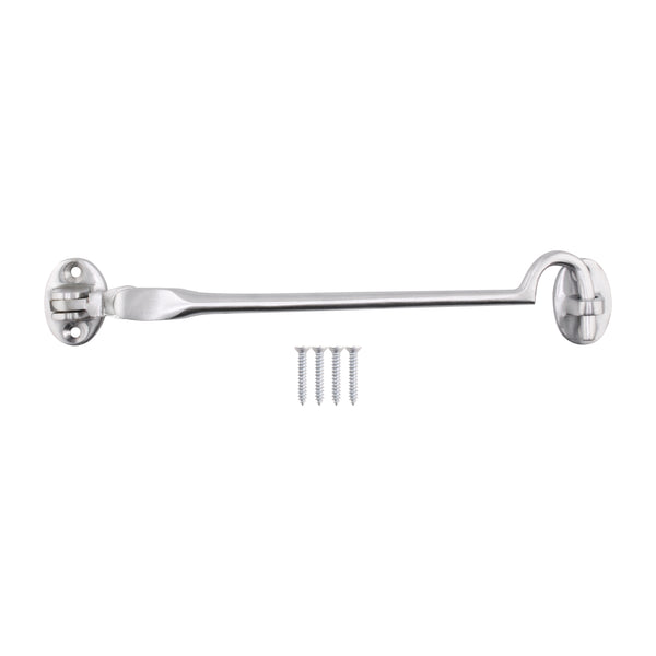 Heavy Duty Silent Cabin Hook And Eye - 250mm - Satin Chrome - tradefit - Featured Image