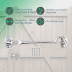 Heavy Duty Silent Cabin Hook And Eye - 205mm - Satin Chrome - tradefit - 2