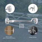 Heavy Duty Silent Cabin Hook And Eye - 205mm - Satin Chrome - tradefit - 3