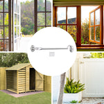 Heavy Duty Silent Cabin Hook And Eye - 300mm - Satin Chrome - tradefit - 6