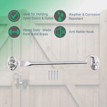 Heavy Duty Silent Cabin Hook And Eye - 300mm - Satin Chrome - tradefit - 2