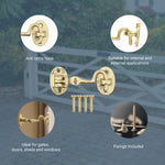 Heavy Duty Silent Cabin Hook And Eye - 50mm - Polished Brass - tradefit - 3