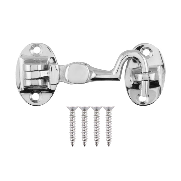 Heavy Duty Silent Cabin Hook And Eye - 50mm - Polished Chrome - tradefit - Featured Image