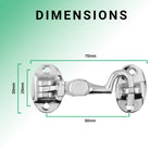 Heavy Duty Silent Cabin Hook And Eye - 50mm - Polished Chrome - tradefit - 4