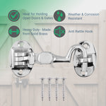 Heavy Duty Silent Cabin Hook And Eye - 50mm - Polished Chrome - tradefit - 2