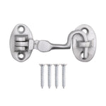 Heavy Duty Silent Cabin Hook And Eye - 50mm - Satin Chrome - tradefit - 1