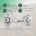 Heavy Duty Silent Cabin Hook And Eye - 50mm - Satin Chrome - tradefit - 2