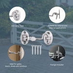 Heavy Duty Silent Cabin Hook And Eye - 50mm - Satin Chrome - tradefit - 3