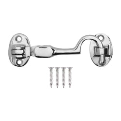 Heavy Duty Silent Cabin Hook And Eye - 75mm - Polished Chrome - tradefit