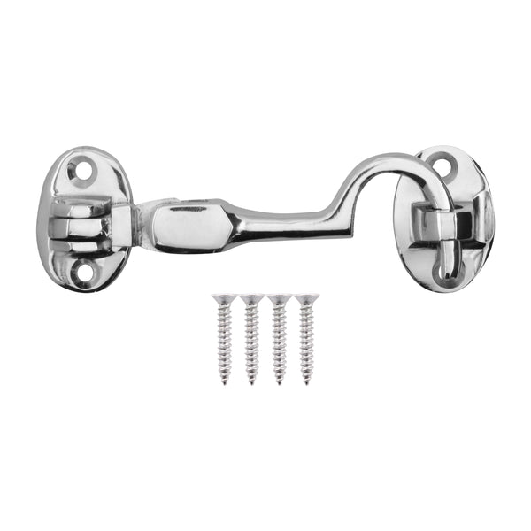 Heavy Duty Silent Cabin Hook And Eye - 75mm - Polished Chrome - tradefit - Featured Image