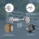 Heavy Duty Silent Cabin Hook And Eye - 75mm - Satin Chrome - tradefit - 3