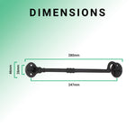 Heavy Duty Cabin Hook and Eye - 250mm - Black - tradefit - 3
