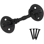 Heavy Duty Cabin Hook and Eye - 75mm - Black - tradefit - 1