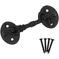 Heavy Duty Cabin Hook and Eye - 75mm - Black - tradefit