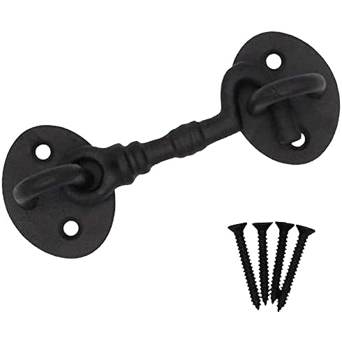 Heavy Duty Cabin Hook and Eye - 75mm - Black - tradefit - Featured Image