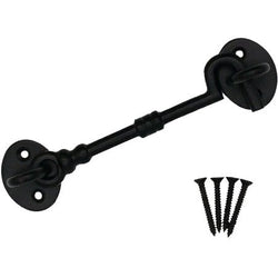 Heavy Duty Cabin Hook and Eye - 150mm - Black - tradefit
