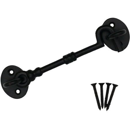 Heavy Duty Cabin Hook and Eye - 150mm - Black - tradefit - Featured Image
