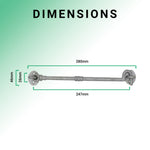 Heavy Duty Cabin Hook and Eye - 250mm - Galvanised - tradefit - 3