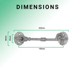 Heavy Duty Cabin Hook and Eye - 200mm - Galvanised - tradefit - 3