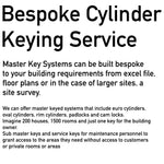 5 Pin 65mm [50+5+10mm] Euro Single Cylinder - Master Keyed - Satin Chrome - tradefit - 3