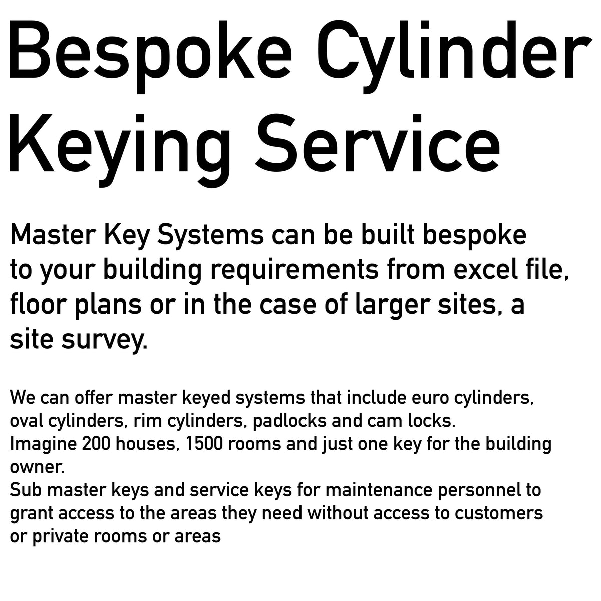 5 Pin 30/30mm 60mm [25+25+10mm] Euro Double Cylinder - Master Keyed - Satin Chrome - tradefit