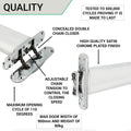 Numatic Double Chain Door Closer Jamb Mounted - Satin Chrome - tradefit