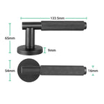 Dinis Matt Black Lever on Rose Door Handles - tradefit - 2