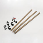 Handrail Kit Wooden / Timber - Interior Use - 3600mm - Driftwood / Matt Black - tradefit - 5